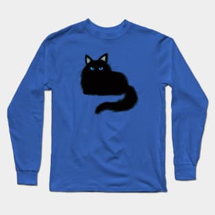 Black Fluffy cat Long Sleeve T-Shirt